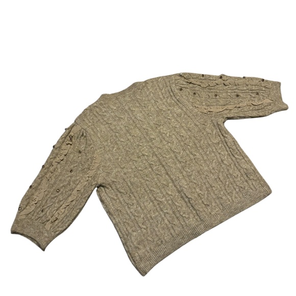 NEW Maeve Short-Sleeve Embellished Ruffled Cardigan Sweater - Picture 12 of 13